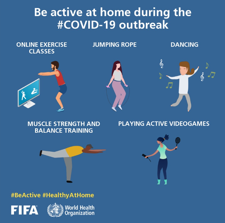 Campanha #BeActive da FIFA e OMS